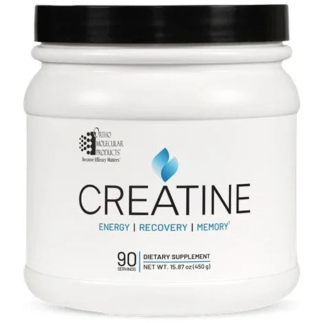 Creatine dietary supplement powder container, 90 servings, for energy, recovery, memory support