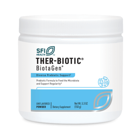 Ther-Biotic BiotaGen prebiotic powder supplement container, unflavored, 5.3 oz, SFI Health