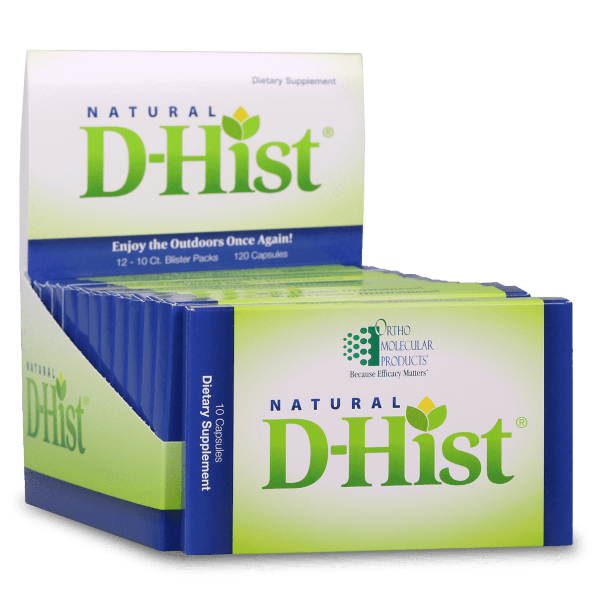 Natural D-Hist dietary supplement blister packs for immune and sinus support