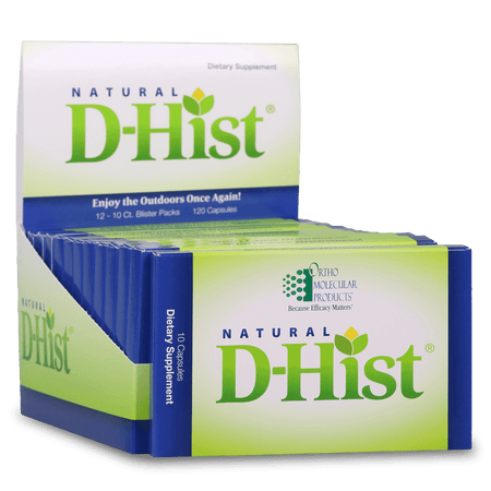 Natural D-Hist dietary supplement blister packs for immune and sinus support