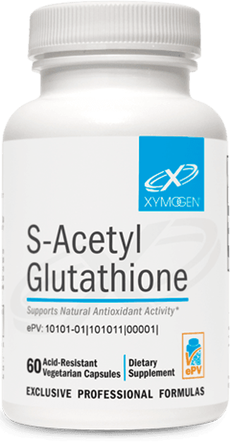 S-Acetyl Glutathione 60 capsules bottle, dietary supplement for antioxidant support