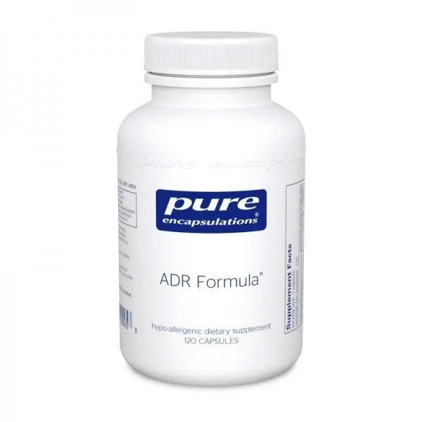 Pure Encapsulations ADR Formula 120 capsules dietary supplement bottle on white background