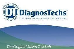 DiagnosTechs clinical and research laboratory logo with tagline for saliva test lab