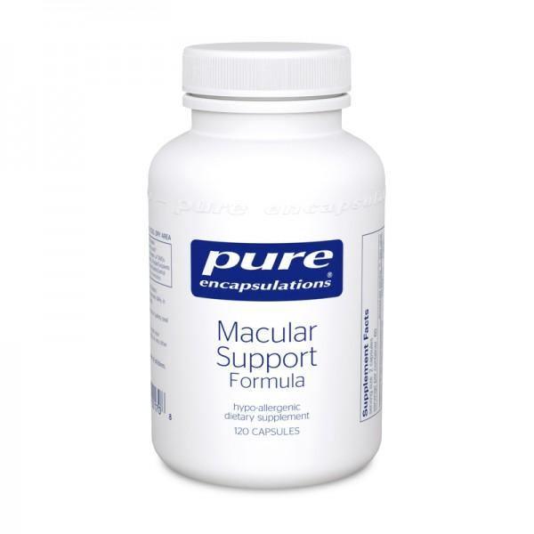 Pure Encapsulations Macular Support Formula dietary supplement bottle, 120 capsules