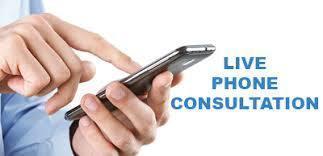 Hand using smartphone for live phone consultation, telehealth service concept