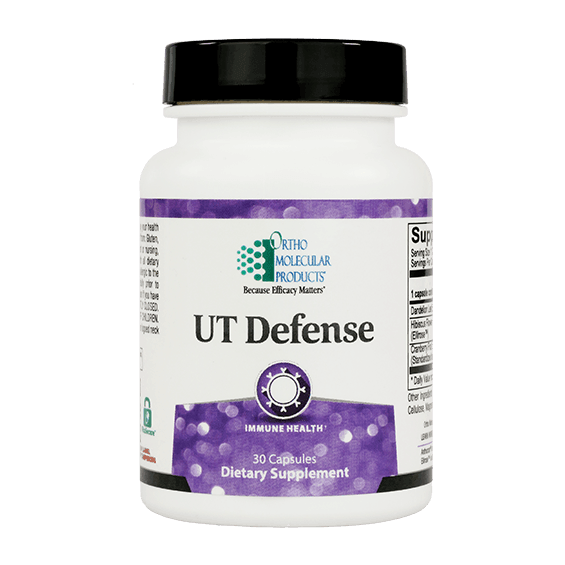 UT Defense dietary supplement bottle, 30 capsules, for immune health support