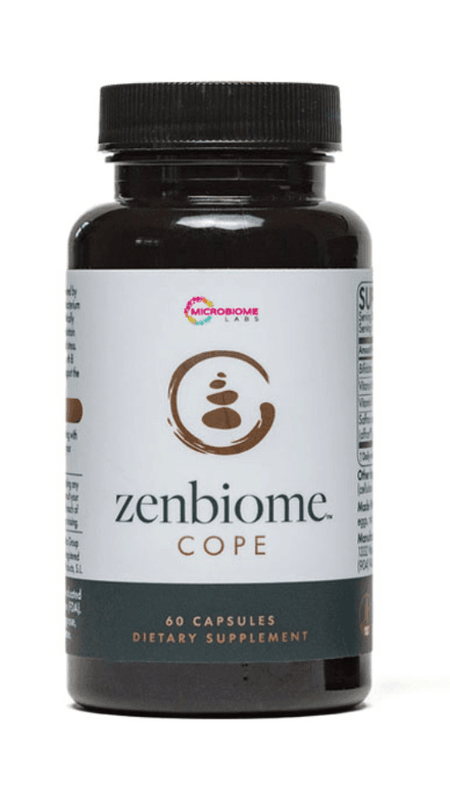 Zenbiome Cope dietary supplement bottle with 60 capsules for stress support