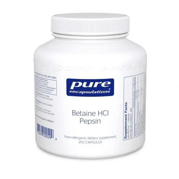 Betaine HCL Pepsin 250 caps Free shipping - SDBrainCenter