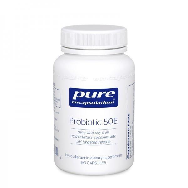 Pure Encapsulations Probiotic 50B dietary supplement bottle, 60 capsules