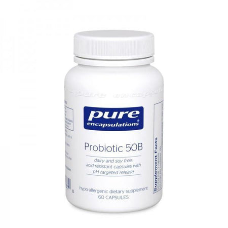 Pure Encapsulations Probiotic 50B dietary supplement bottle, 60 capsules