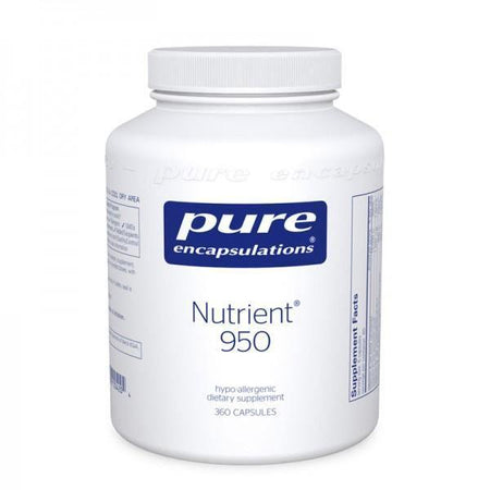 Pure Encapsulations Nutrient 950 dietary supplement bottle, 360 capsules, white background