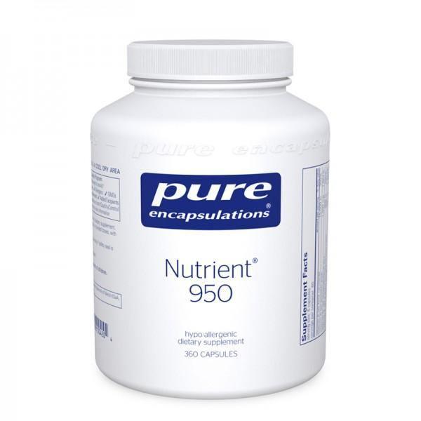 Pure Encapsulations Nutrient 950 dietary supplement bottle, 360 capsules, white background