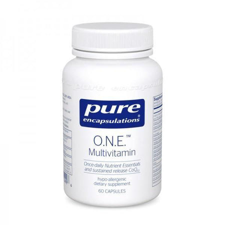 Pure Encapsulations O.N.E. Multivitamin supplement bottle with 60 capsules