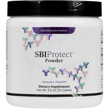 SBI Protect Powder dietary supplement for immune health in 2.6 oz container