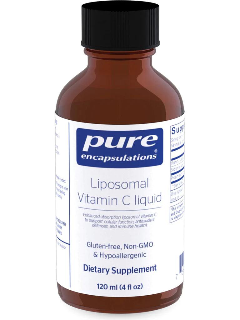 Liposomal Vitamin C liquid dietary supplement 120ml bottle, gluten-free, non-GMO