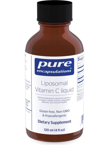 Liposomal Vitamin C liquid dietary supplement 120ml bottle, gluten-free, non-GMO