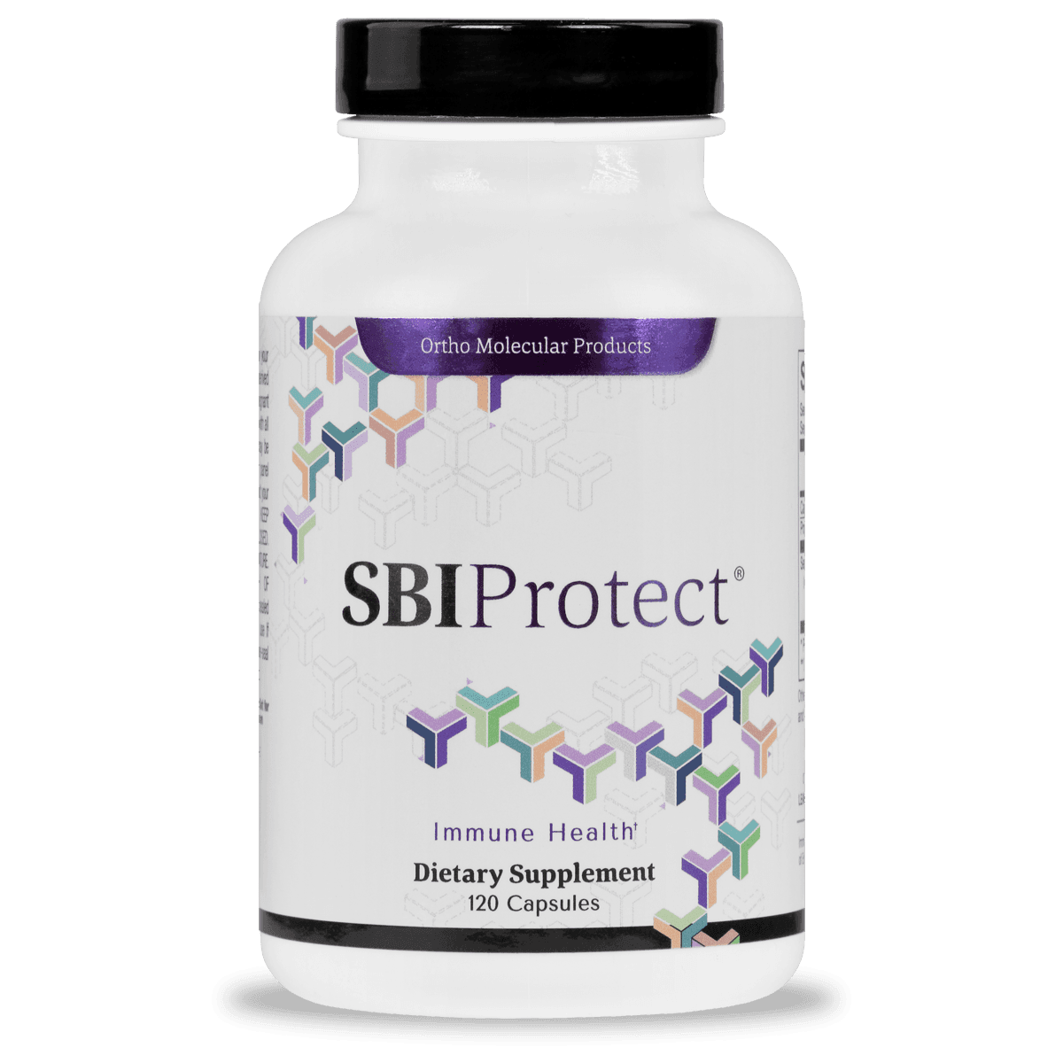 SBI Protect dietary supplement bottle for immune health, 120 capsules, white label
